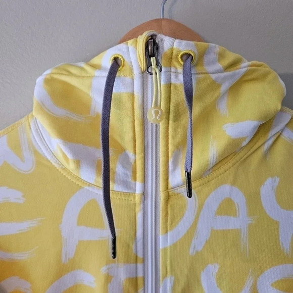 Lululemon Victory Manifest Casual Long Sleeve Women's Jacket Yellow White Sz 4. - Picture 10 of 16